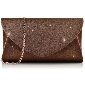 Evening Bag Clutch Purse, Glitter Party Wedding Handbag With Chain >:(